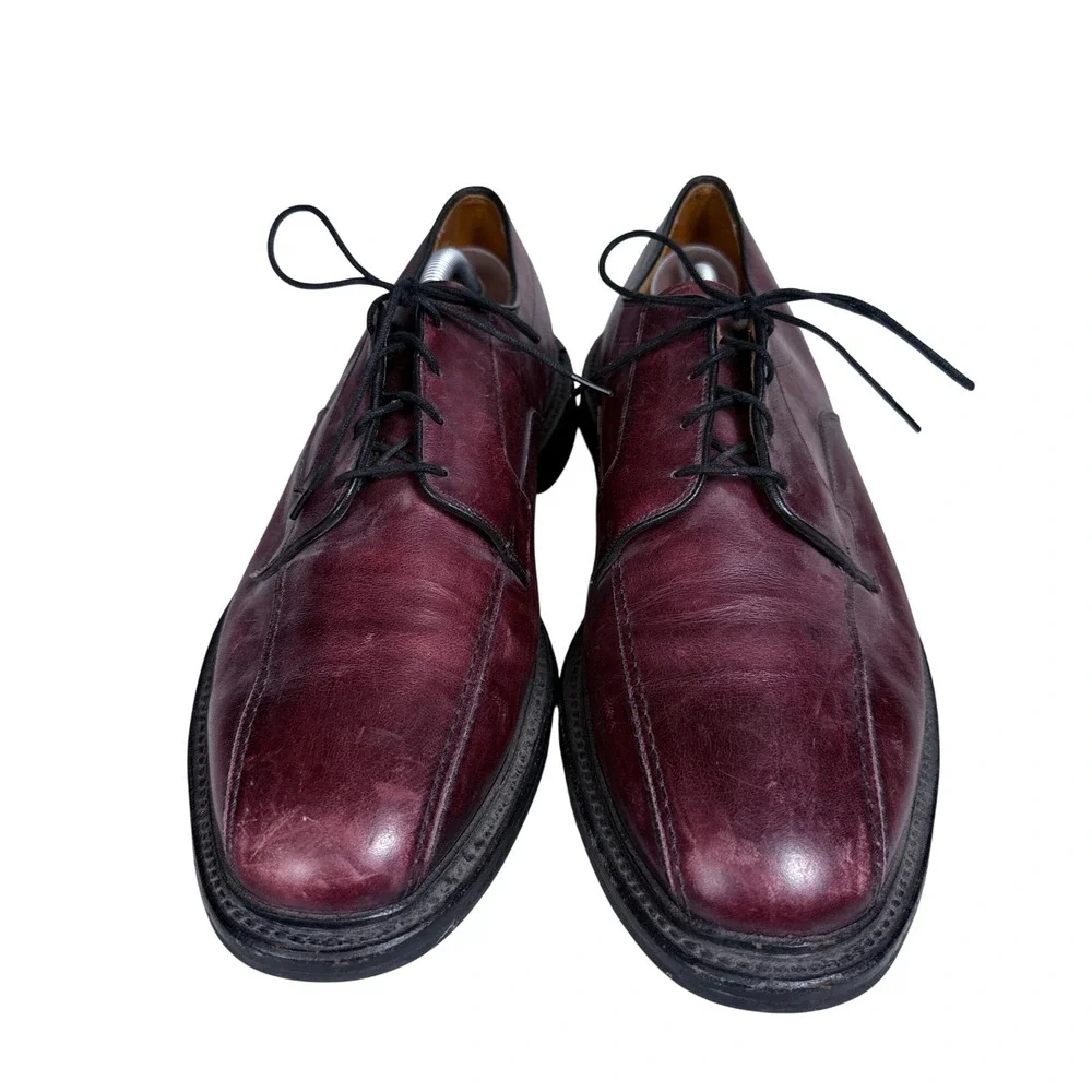 Allen Edmonds Benton Derby Mens 10.5 EEE Burgundy Leather Split Toe Oxford 5971